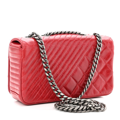 Chanel Glazed Calfskin Quilted Small Coco Boy Flap Red 3 of 11