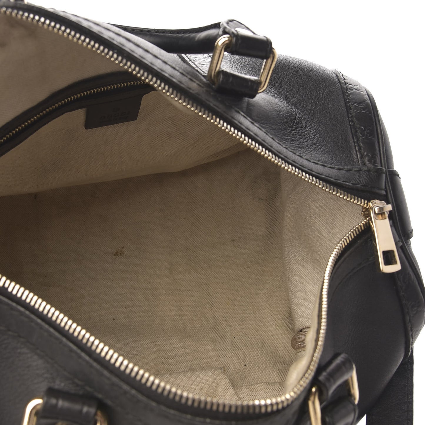 Calfskin Microguccissima Trim Medium Boston Black