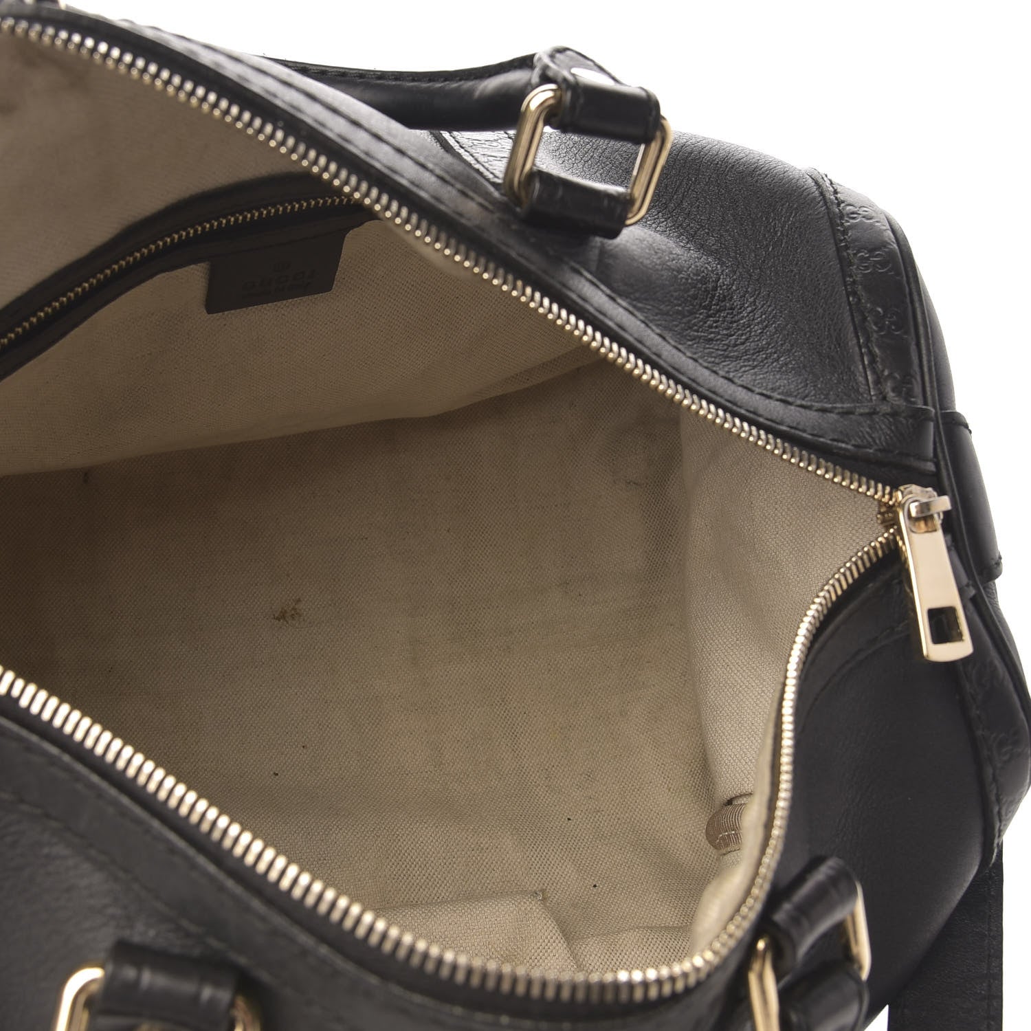 Gucci Calfskin Microguccissima Trim Medium Boston Black 7 of 9