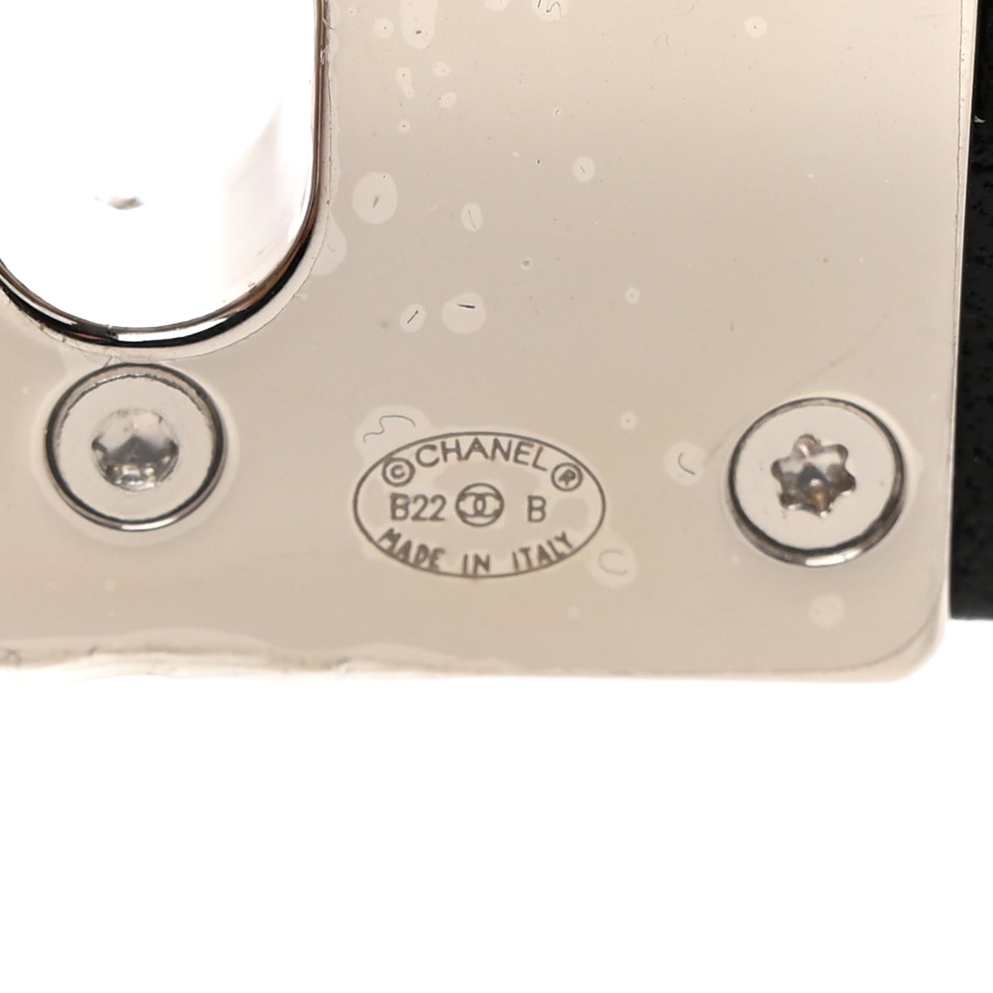 Lambskin Crystal CC Turnlock Belt 85 34 Black