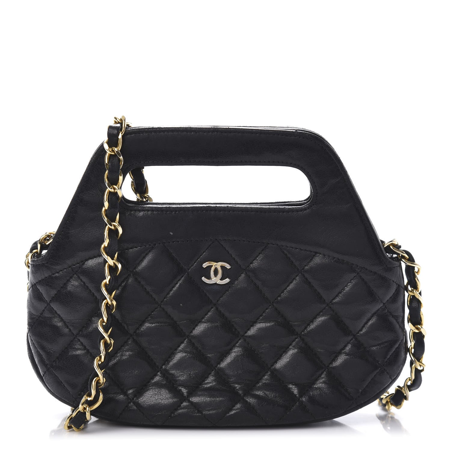 Chanel Lambskin Quilted CC Shoulder Bag Black 1 of 10