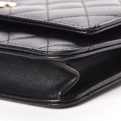Chanel Lambskin Quilted Trendy CC Wallet On Chain WOC Black 11 of 16