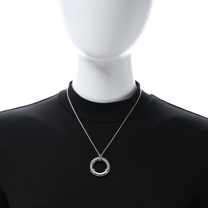 David Yurman DAVID YURMAN Sterling Silver 18K Yellow Gold Metro Circle Pendant Necklace 3 of 4
