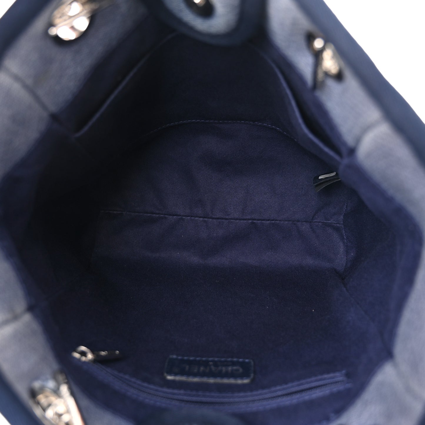 Canvas Mini Deauville Tote Denim Blue