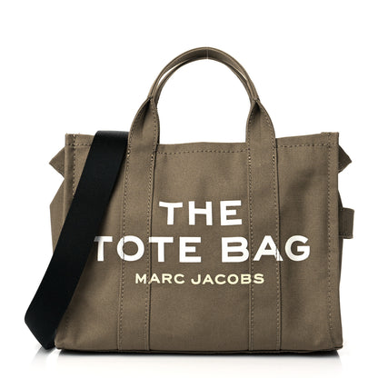 Marc Jacobs Cotton Canvas Medium The Traveler Tote Bag Slate Green 1 of 8
