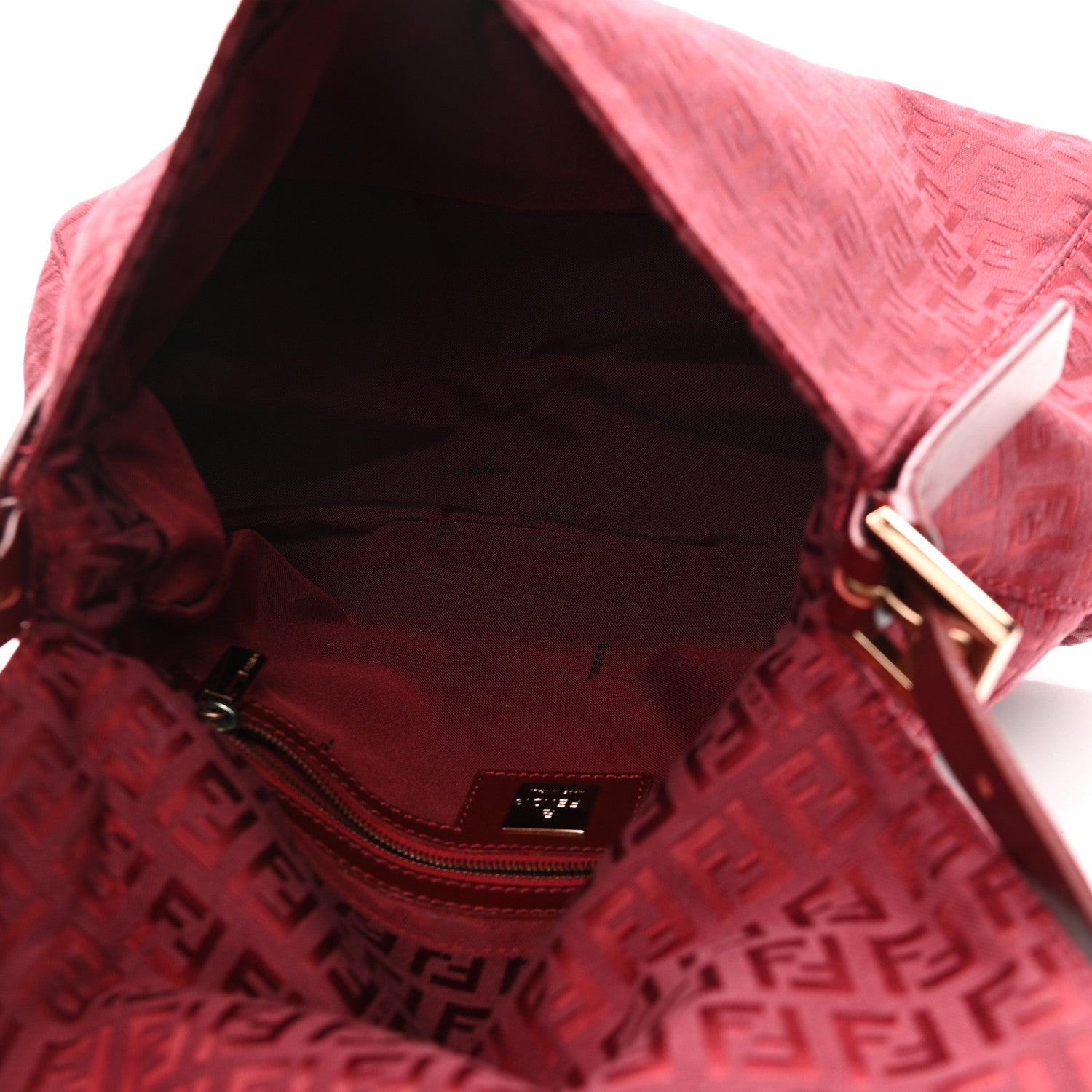 Fendi Zucchino Mama Baguette Red 5 of 9