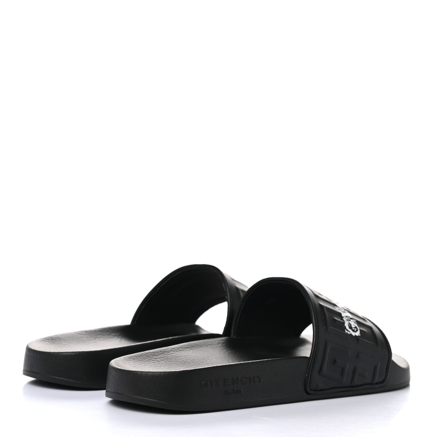 Givenchy Lambskin Logo Embossed 4G Womens Sandals 38 Black 4 of 10
