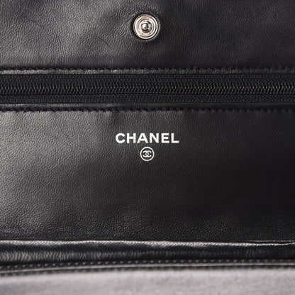 Chanel Lambskin Quilted Wallet On Chain WOC Black 8 of 11