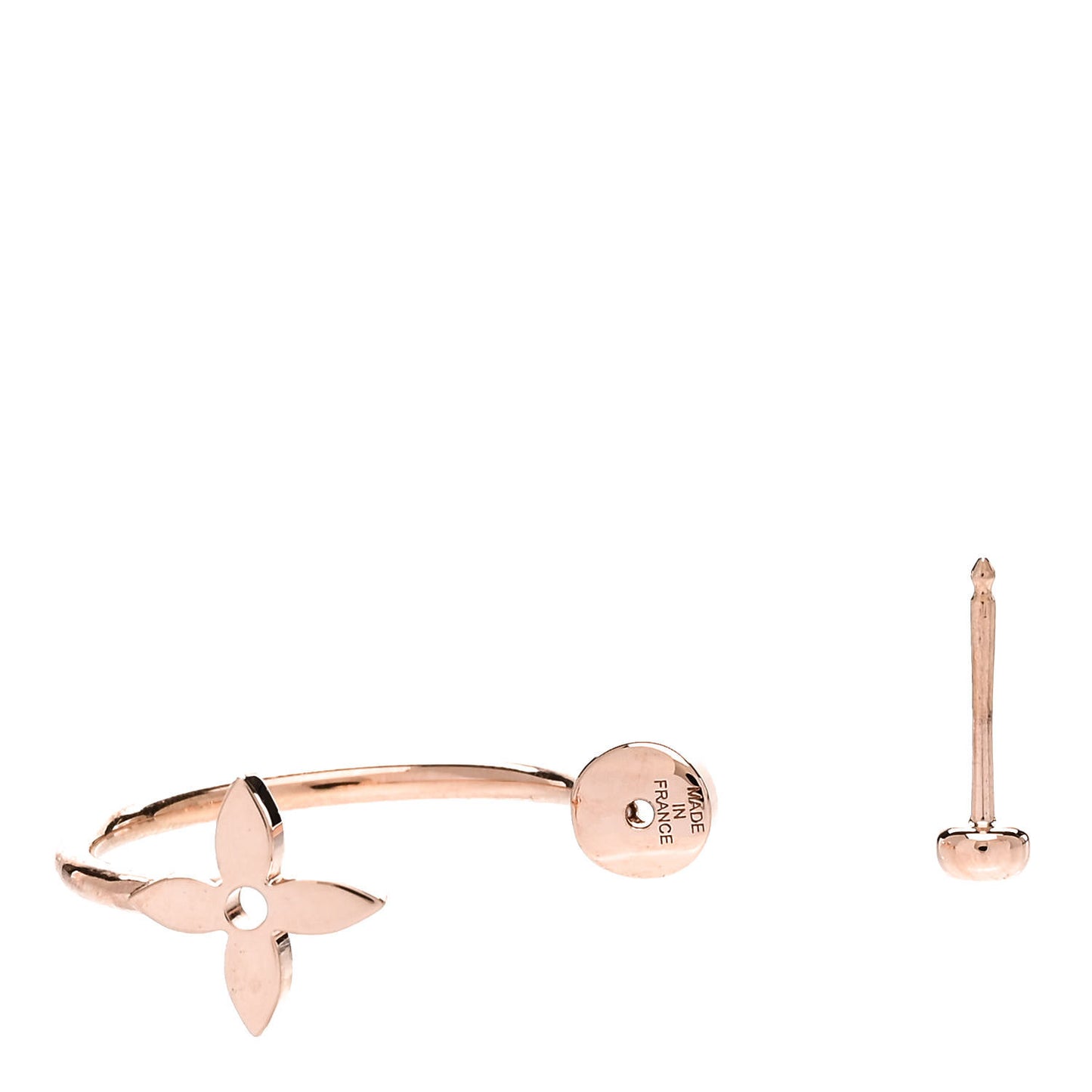 18K Pink Gold Diamond Idylle Blossom Hoop Single Earring