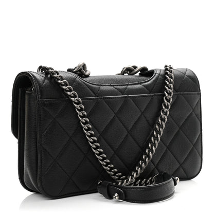 Chanel Goatskin Quilted Medium Perfect Edge Flap Black 3 of 9