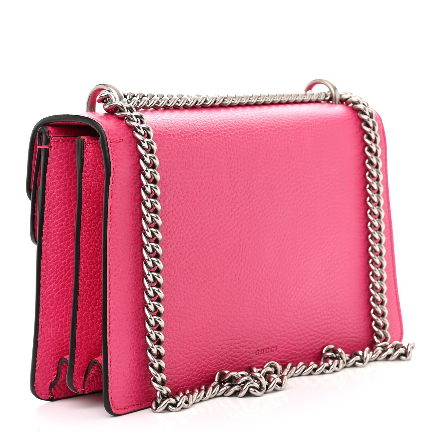 Pebbled Calfskin Embellished Guccify Small Dionysus Shoulder Bag Rosa