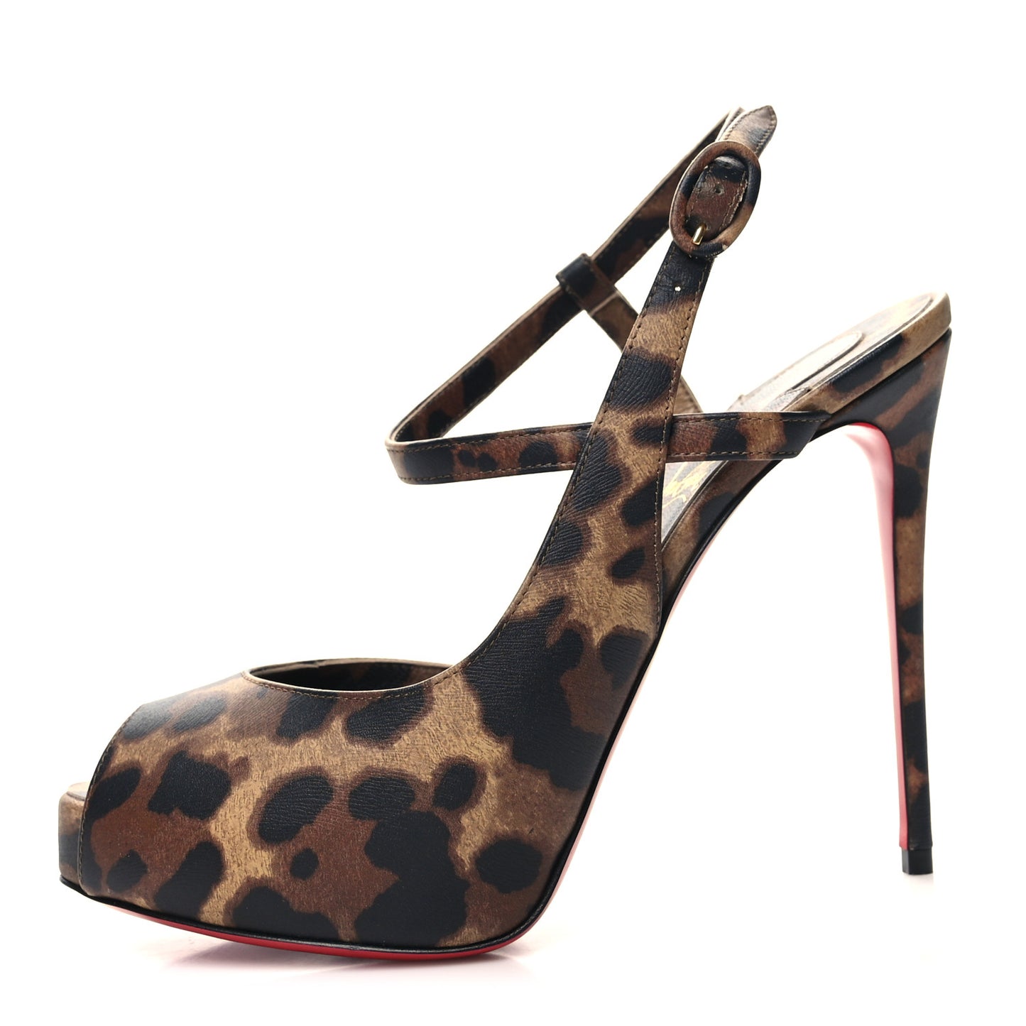 Calfskin Leopard Jenlove Alta 120 Pumps 36.5 Brown