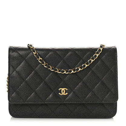 Chanel Caviar Quilted Wallet on Chain WOC Black 1 of 10