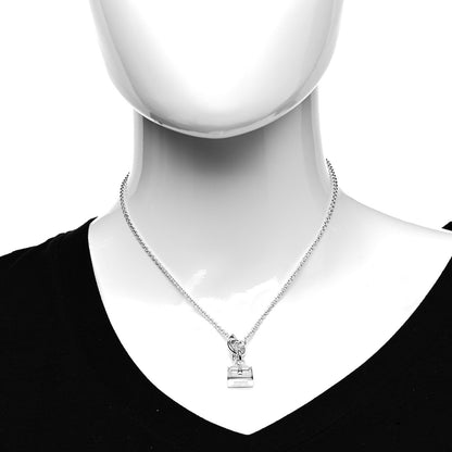 Hermes Sterling Silver Kelly Charm Pendant Necklace 2 of 5
