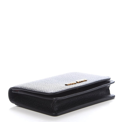 Miu Miu Madras Card Holder Black Rosa 4 of 9