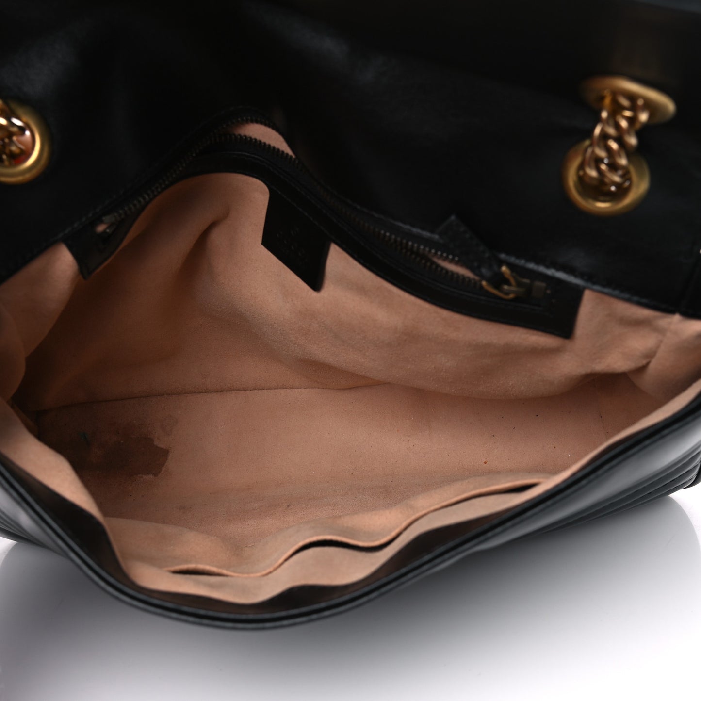 Calfskin Matelasse Medium GG Marmont Shoulder Bag Black