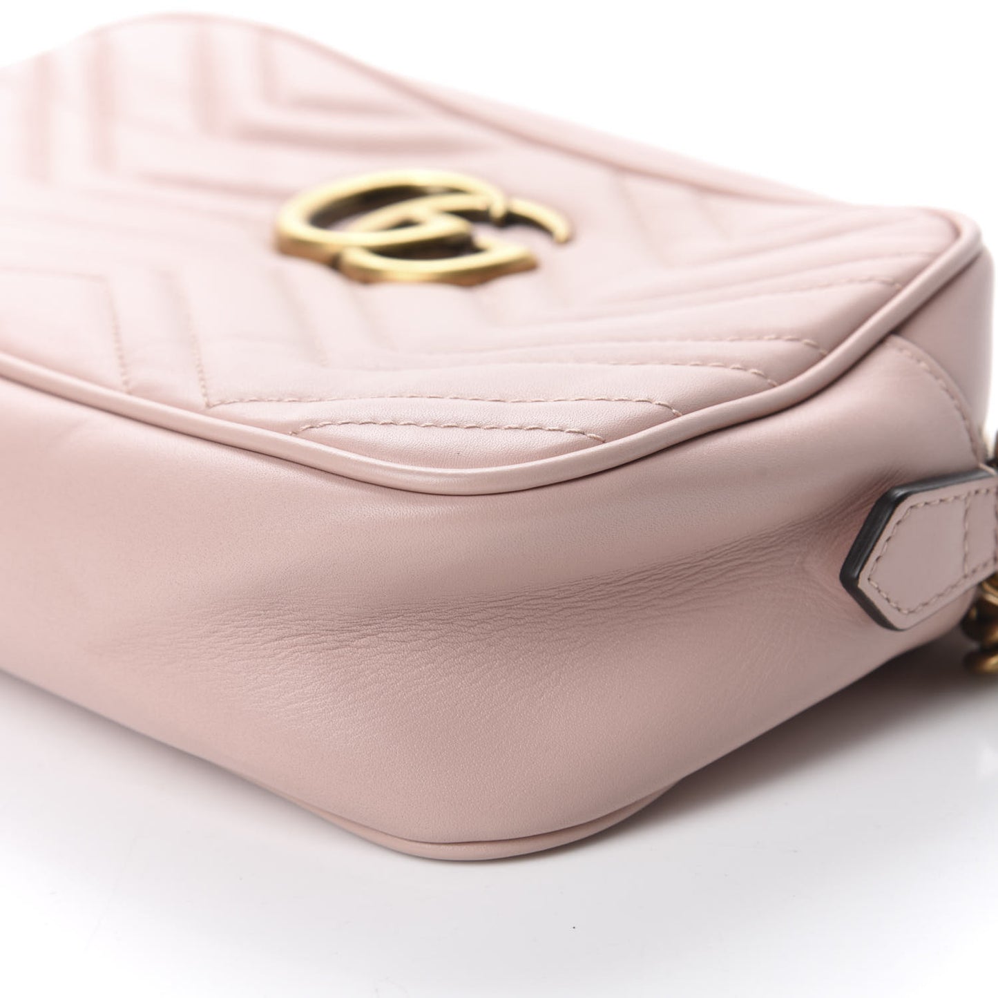 Calfskin Matelasse Small GG Marmont Chain Shoulder Bag Perfect Pink