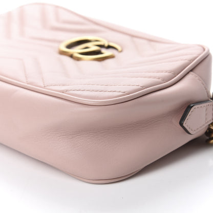 Gucci Calfskin Matelasse Small GG Marmont Chain Shoulder Bag Perfect Pink 7 of 10