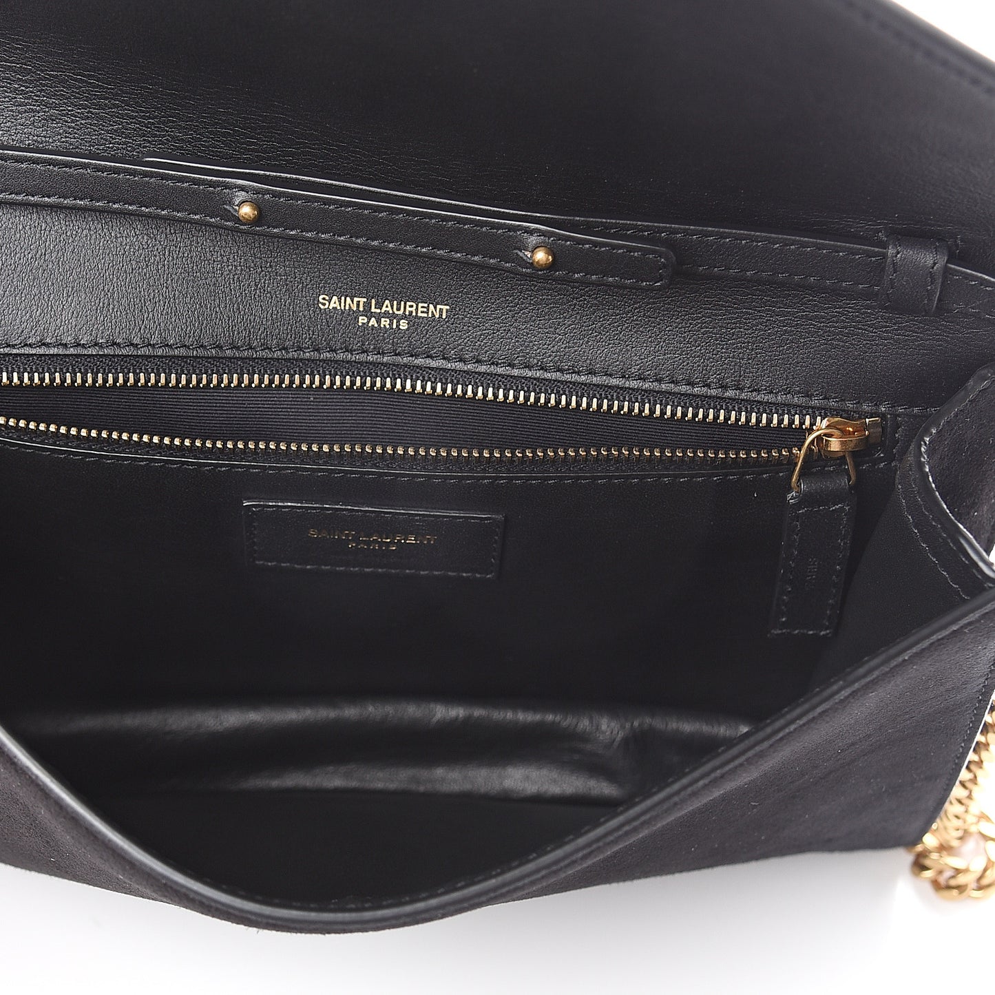 Suede Calfskin Monogram Le Sept Chain Bag Black