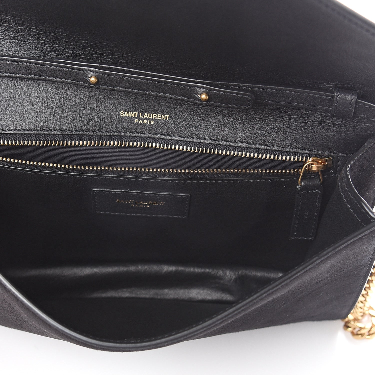 Saint Laurent Suede Calfskin Monogram Le Sept Chain Bag Black 4 of 8