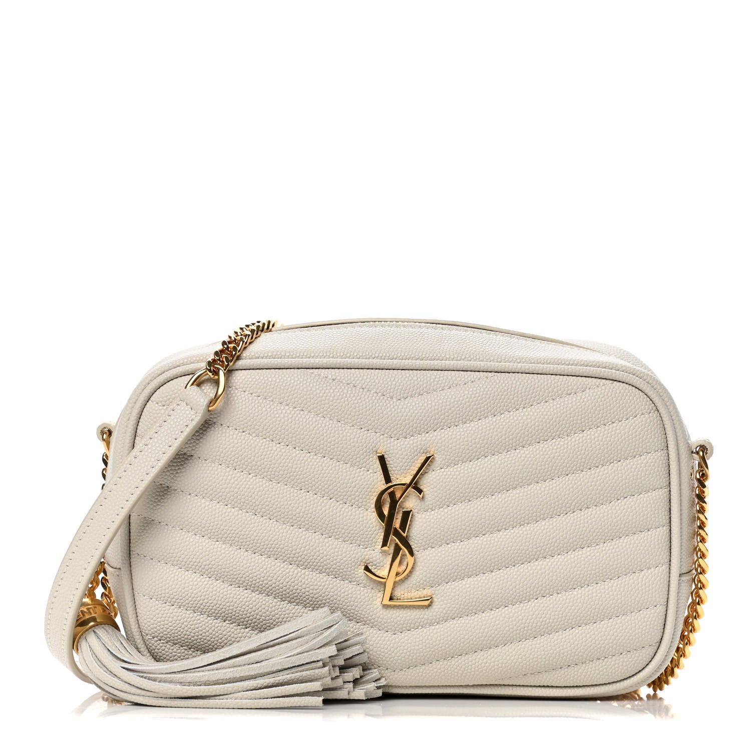 Saint Laurent Grain De Poudre Matelasse Monogram Mini Lou Camera Bag Crema Soft 1 of 4