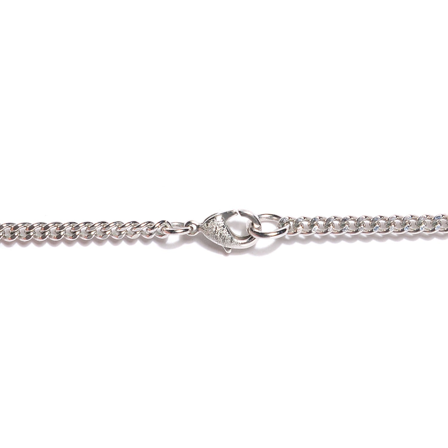 Chanel Baguette Crystal CC Necklace Silver 3 of 4