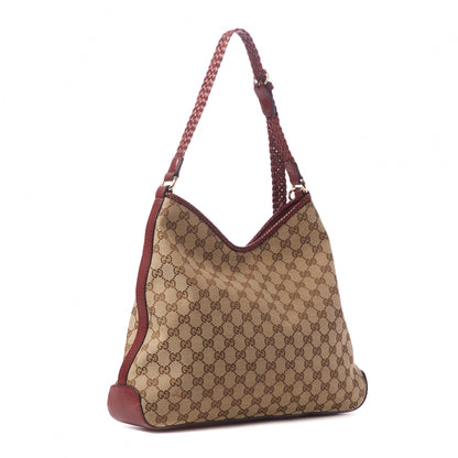Gucci Monogram Medium Marrakech Hobo Red 3 of 9