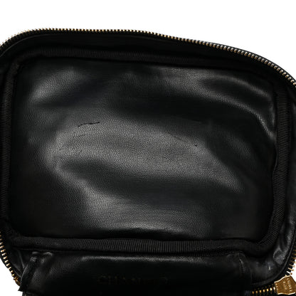 Chanel Lambskin Vanity Cosmetic Case Black 8 of 10