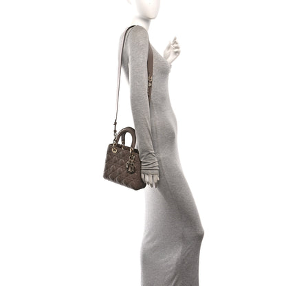 Christian Dior Lambskin Cannage Small My ABCDior Lady Dior Warm Taupe 2 of 12