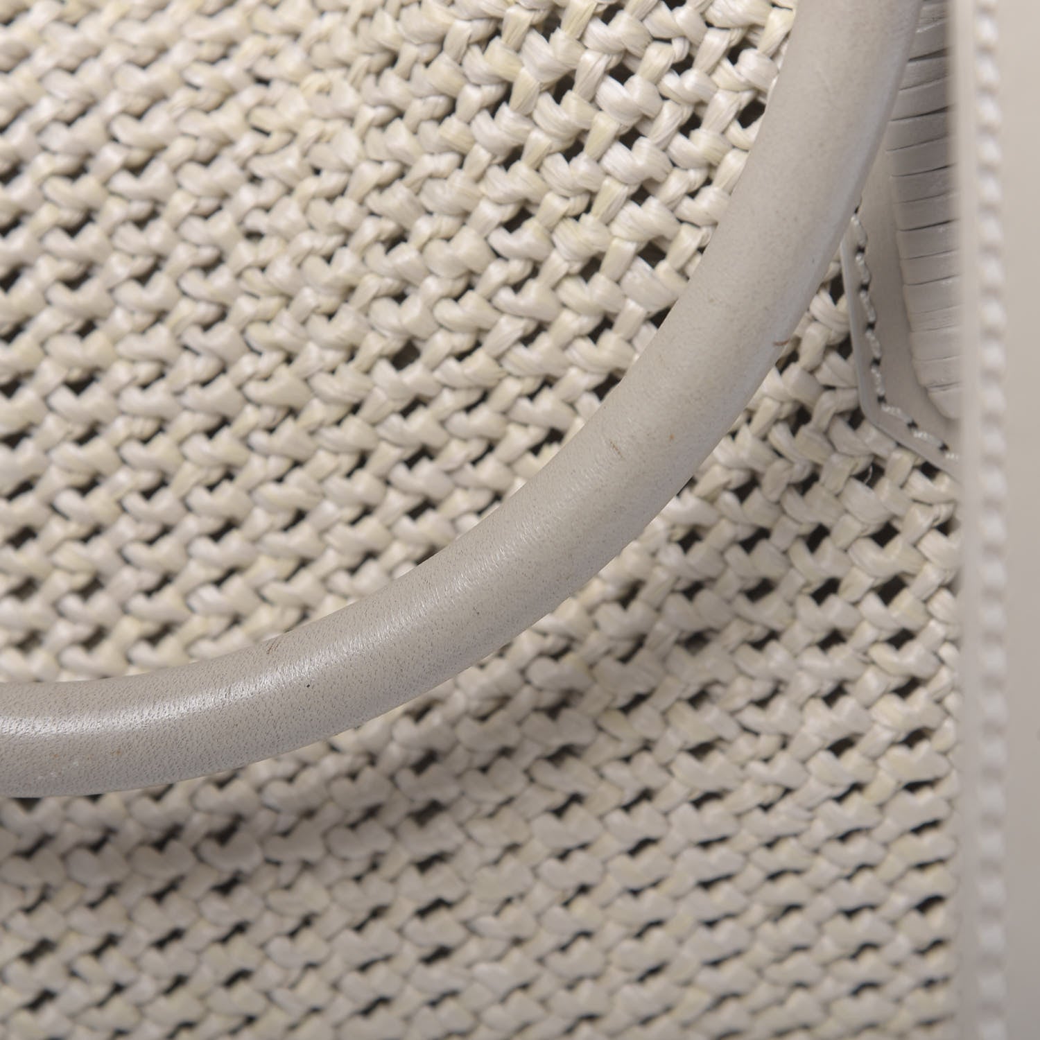 Burberry Calfskin Raffia Shoulder Bag Light Beige 10 of 14