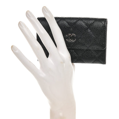 Chanel Caviar Quilted Flap Card Holder Black 2 of 8