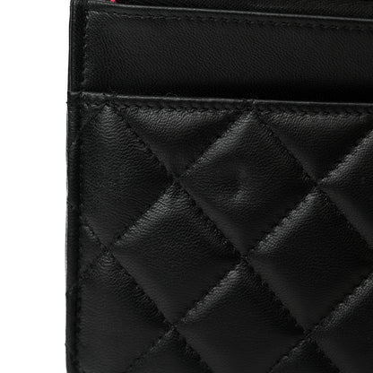 Chanel Lambskin Quilted Metal Top Handle Wallet On Chain WOC Black 13 of 13