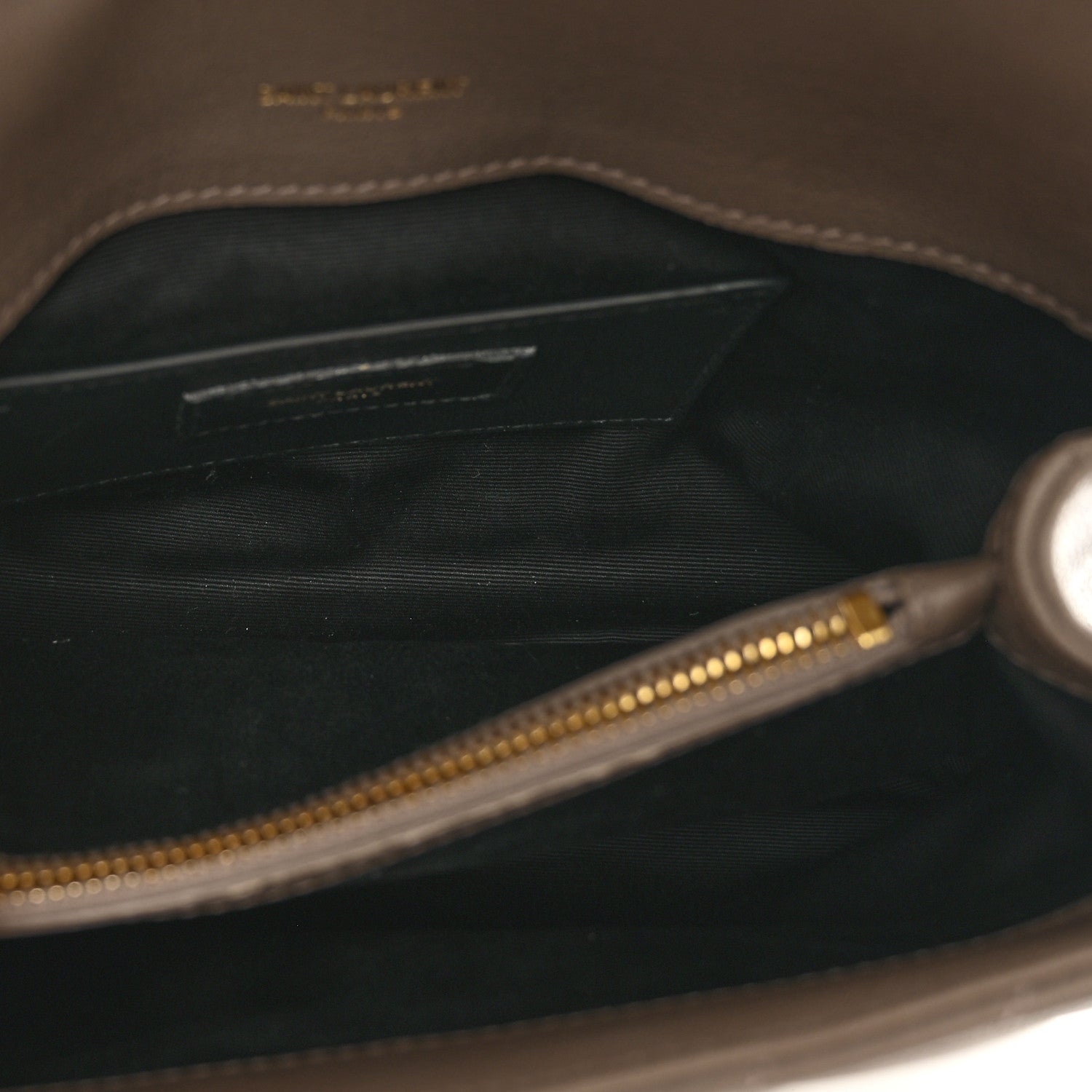 Saint Laurent Sheepskin Matelasse Chevron Monogram Medium College Bag Greyish Brown 7 of 11