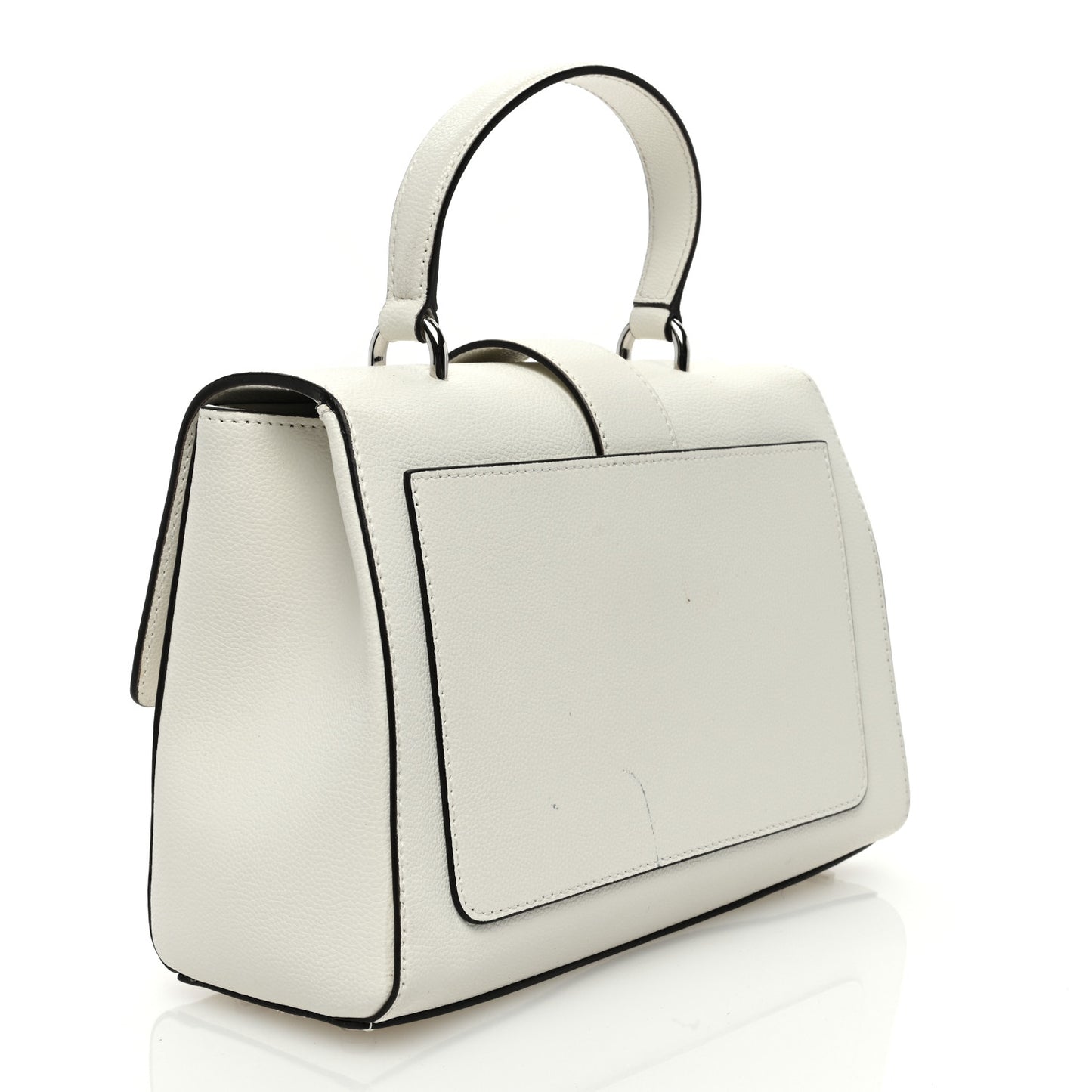 Calfskin Crystal Cheri Top Handle Bag Milk