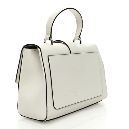 Jimmy Choo Calfskin Crystal Cheri Top Handle Bag Milk 3 of 12