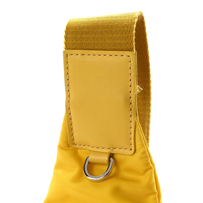 Prada Re-Nylon Vitello Metal Triangle Logo Sling Backpack Giallo 11 of 11