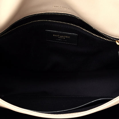 Saint Laurent Lambskin Matelasse Monogram Medium Niki Chain Satchel Dark Beige 5 of 9
