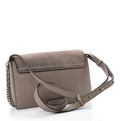 Chloe Suede Calfskin Small Faye Shoulder Bag Motty Grey 3 of 11