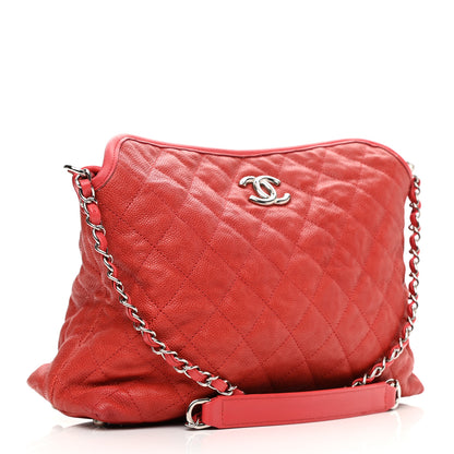 Chanel Caviar Quilted French Riviera Hobo Rouge 3 of 10