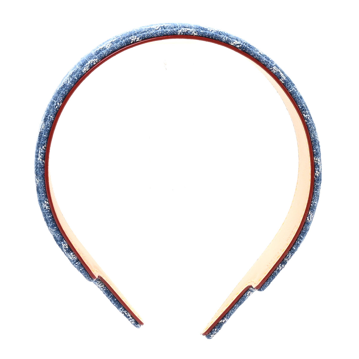 Monogram Denim Headband Blue