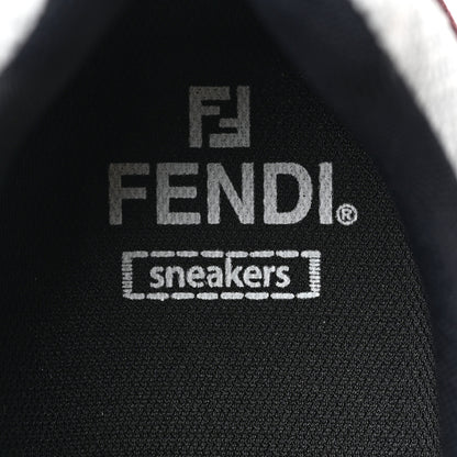Fendi Nubuck Mesh Vitello FF Mens Faster Sneakers 10 Burgundy Barolo 7 of 7