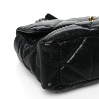 Chanel Lambskin Quilted Large Chanel 19 Flap Black 9 of 10