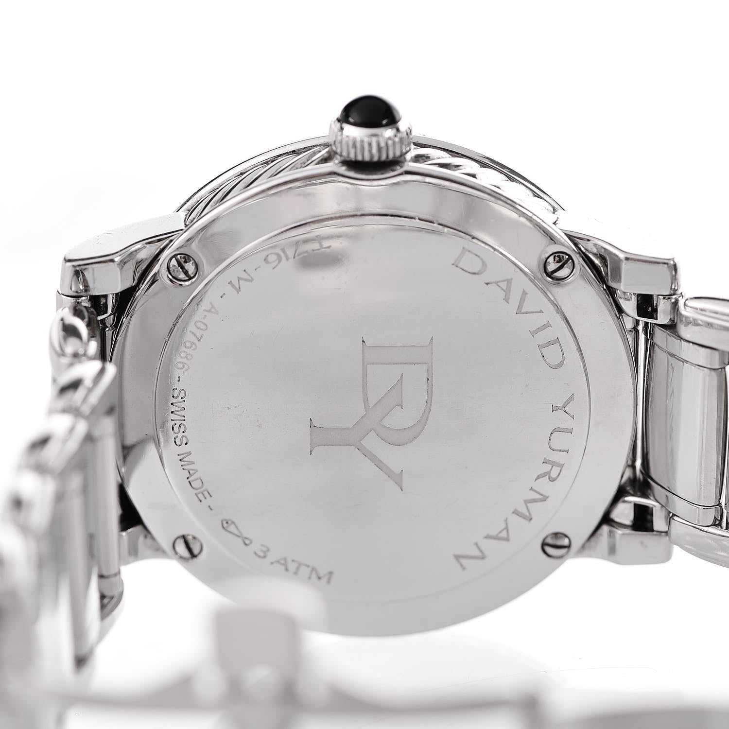 David Yurman Stainless Steel Diamond Bezel Mother of Pearl 38mm Classic Quartz Watch 8 of 9