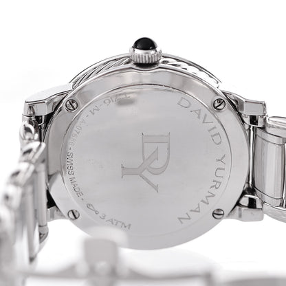 David Yurman Stainless Steel Diamond Bezel Mother of Pearl 38mm Classic Quartz Watch 8 of 9