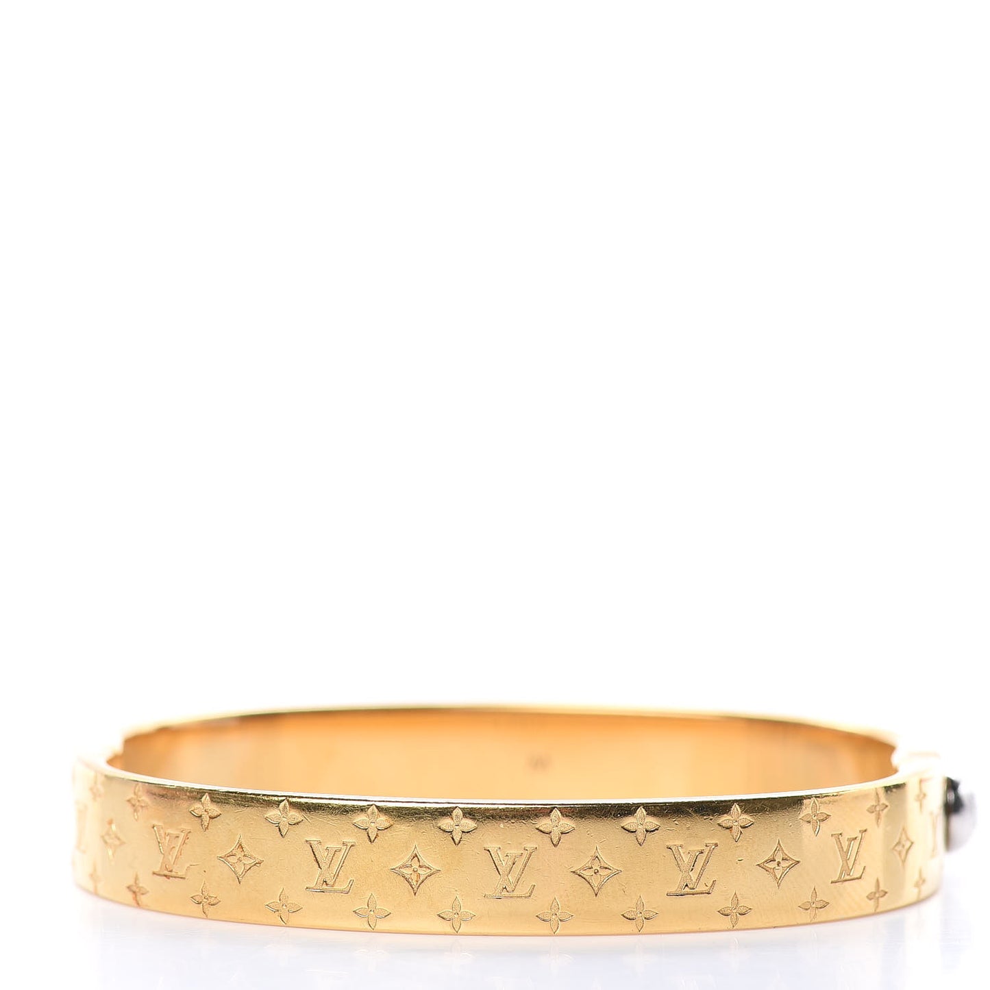 Brass Monogram Nanogram Cuff M Gold