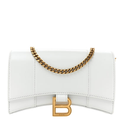 Balenciaga Shiny Box Calfskin Hourglass Chain Bag White 1 of 12