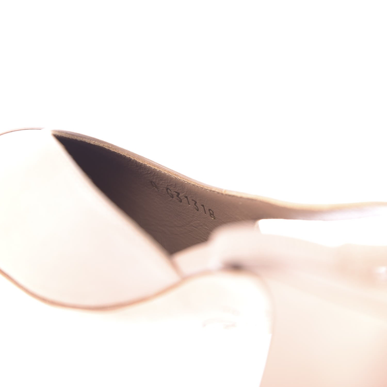 Chanel Glazed Calfskin Cap Toe CC Slingback Pumps 36 Beige Pink 9 of 11