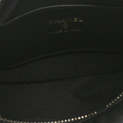 Chanel Shiny Caviar Quilted Bow Pouch Hobo Black 5 of 11