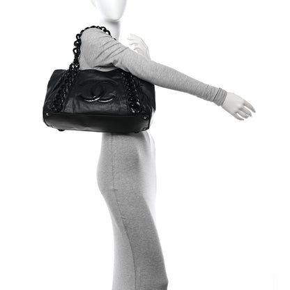 Chanel Calfskin Modern Chain Rhodoid East West Tote Black 2 of 14