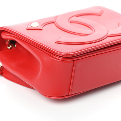 Chanel Lambskin CC Mania Flap Bag Red 9 of 10